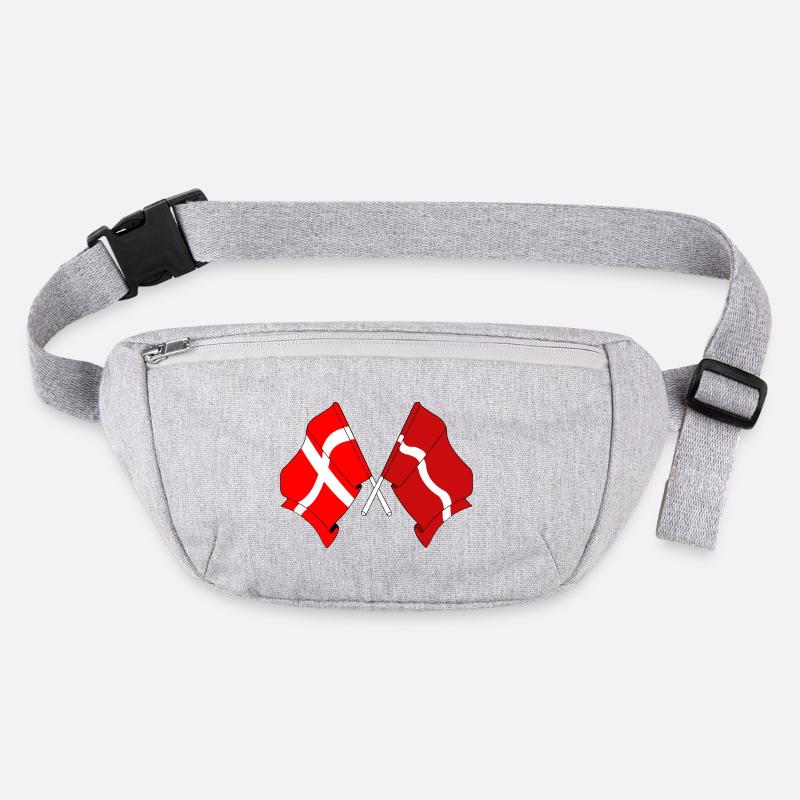 Drapeau Danemark, drapeau Lettonie Sac banane recyclé Stanley/Stella