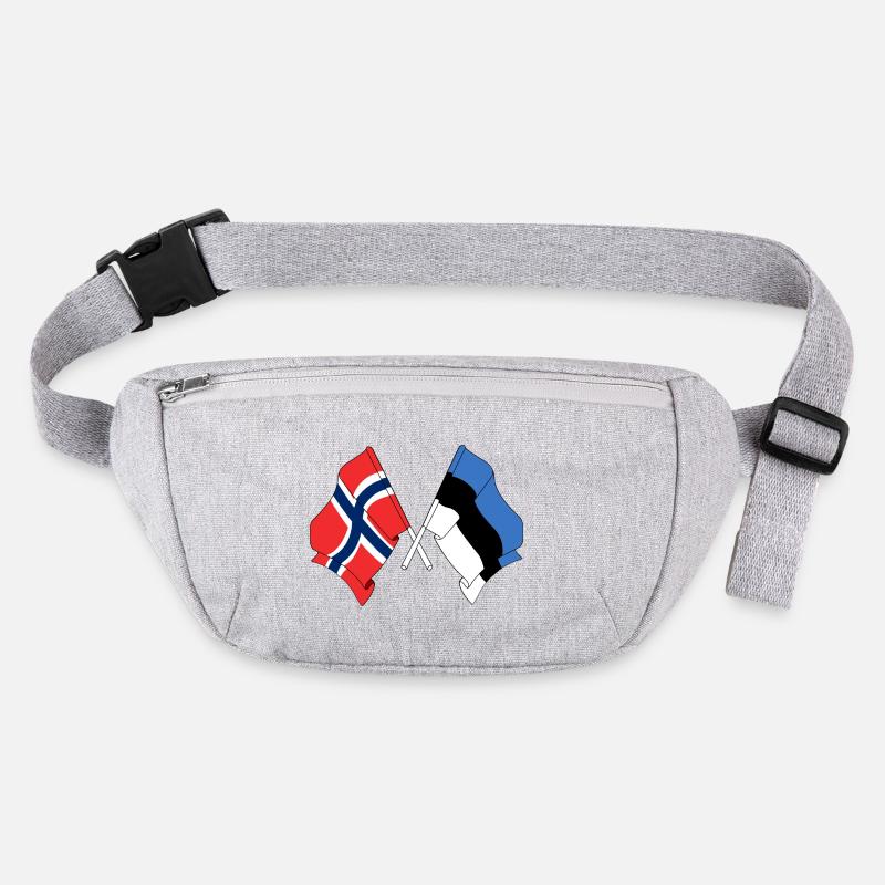 Drapeau de la Norvège, drapeau de l’Estonie Sac banane recyclé Stanley/Stella