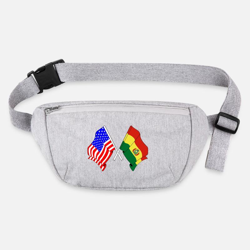 Drapeau des États-Unis et drapeau de la Bolivie Sac banane recyclé Stanley/Stella