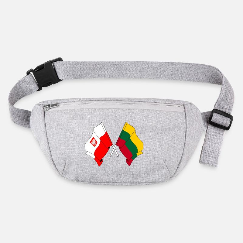 Drapeau de la Pologne et drapeau de la Lituanie Sac banane recyclé Stanley/Stella