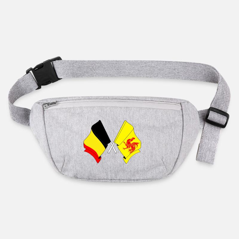 Drapeau de la Belgique, drapeau de la Wallonie croisé Sac banane recyclé Stanley/Stella