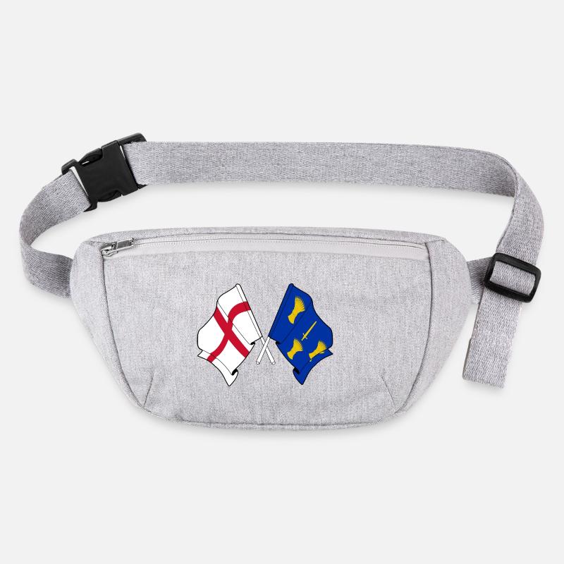 Drapeaux croisés du Cheshire et de l’Angleterre Sac banane recyclé Stanley/Stella