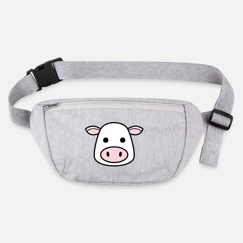 Süßer Kuh Kopf Gesicht Comic Vektor Stanley/Stella recycelte Gürteltasche