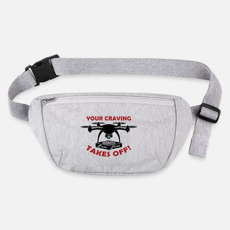 Pizza Delivery Drone - Stanley/Stella recycled Hip Bag  - heather grey