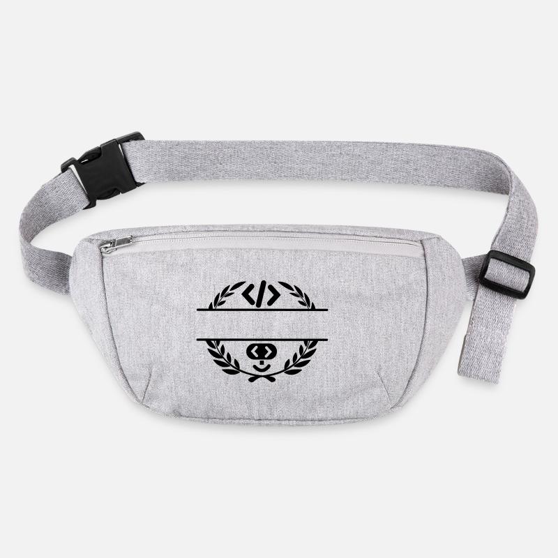 Code logo and code smiley in laurel wreath Stanley/Stella recycled Hip Bag 