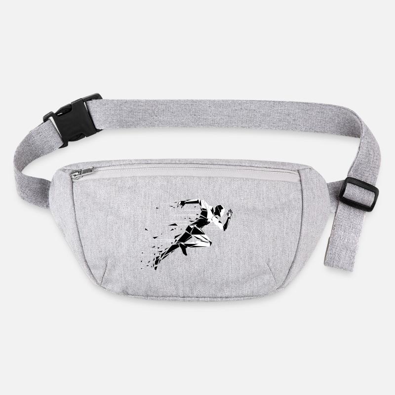 running man black and white Stanley/Stella recycled Hip Bag 