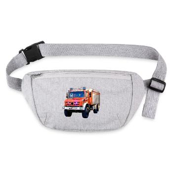 Feuerwehr Unimog - Feuerwehrauto - Feuerwehrunimog - Stanley/Stella recycelte Gürteltasche - Grau meliert - Vorne