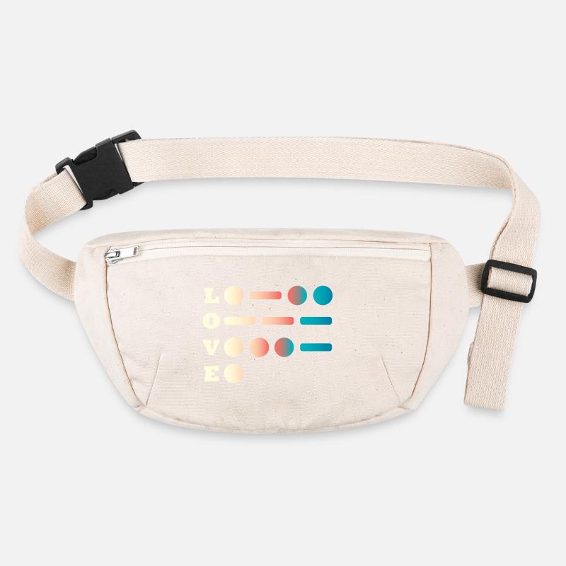 Love Morse Code Stanley/Stella recycled Hip Bag 