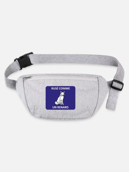 Schlau wie ein Fuchs - Stanley/Stella recycelte Gürteltasche - Grau meliert - Vorne