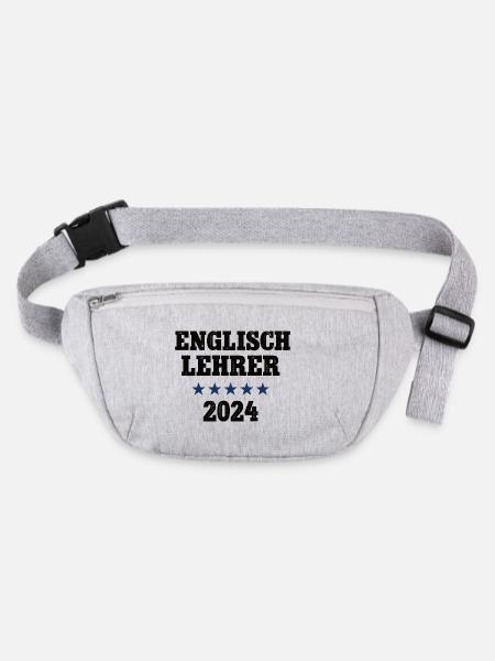 Englischlehrer 2024 Beruf Studium Lehramt Englisch - Stanley/Stella recycelte Gürteltasche - Grau meliert - Vorne