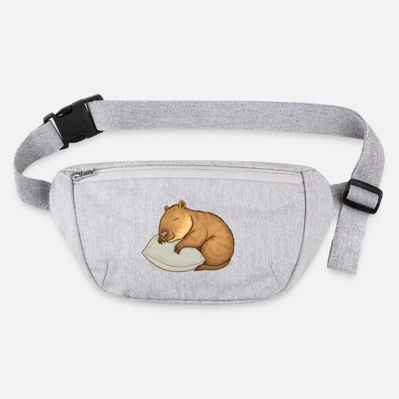 Süßes schlafendes Capybara Stanley/Stella recycelte Gürteltasche