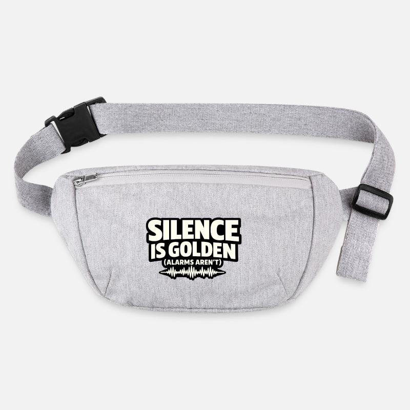 Le silence est doré (les alarmes ne le sont pas) - Infirmière - Sac banane recyclé Stanley/Stella - gris chiné