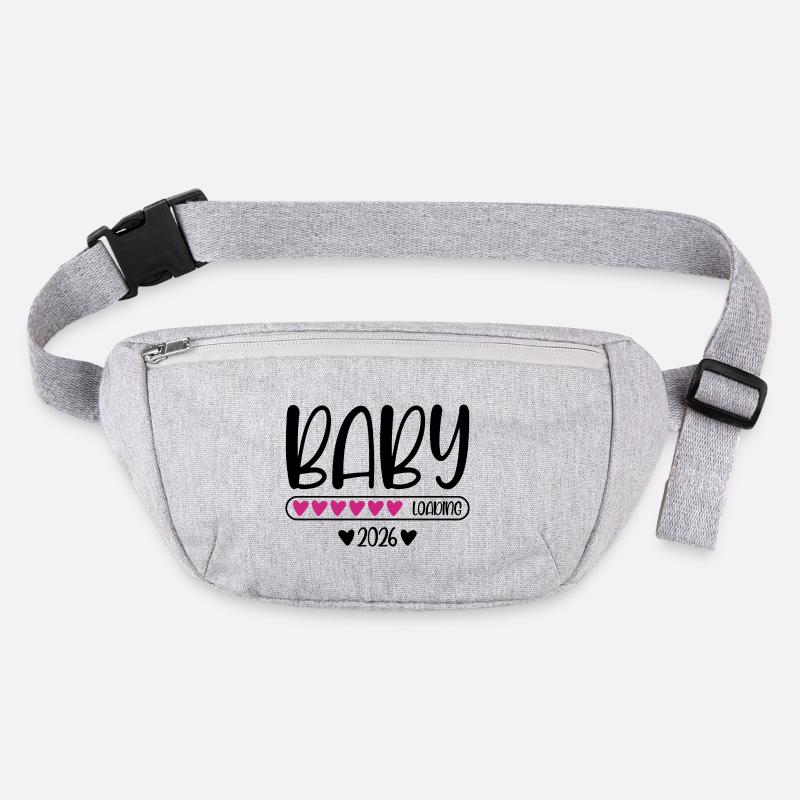 Baby 2026 loading - Stanley/Stella recycelte Gürteltasche - Grau meliert