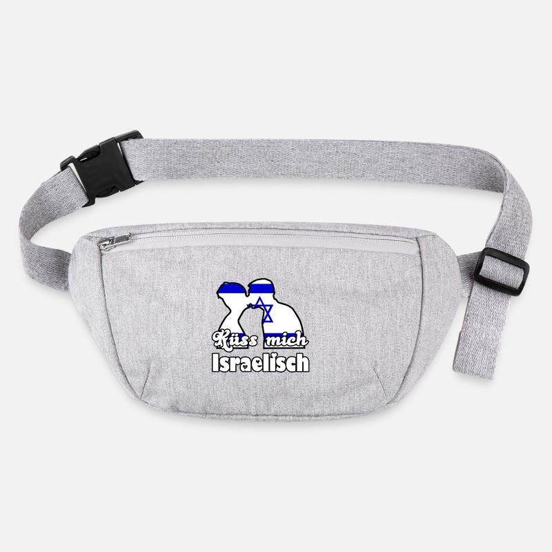 Küss mich Israelisch Geschenk Stanley/Stella recycelte Gürteltasche