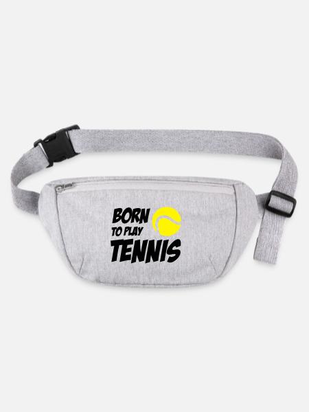 Born to play Tennis - Stanley/Stella recycled Hip Bag  - heather grey - Front