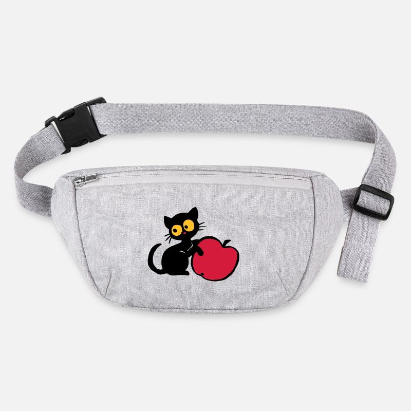 Kitten with apple Stanley/Stella recycled Hip Bag 