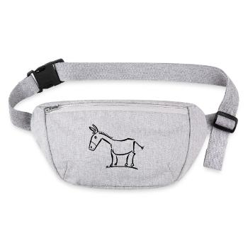 Mignon âne / jeu d’âne - Logo - Sac banane recyclé Stanley/Stella - gris chiné - Devant