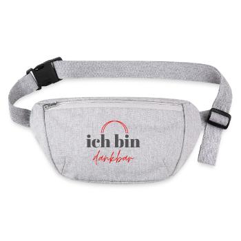 ICH BIN DANKBAR - Stanley/Stella recycelte Gürteltasche - Grau meliert - Vorne