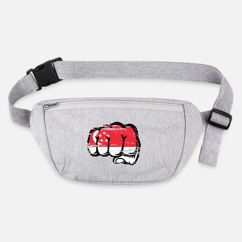 Singapur Flagge Faust Hand used Stanley/Stella recycelte Gürteltasche