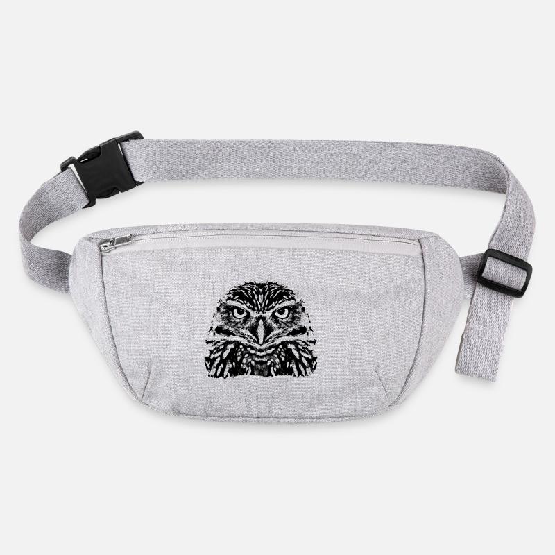 Die Eule / The Owl - Stanley/Stella recycelte Gürteltasche - Grau meliert
