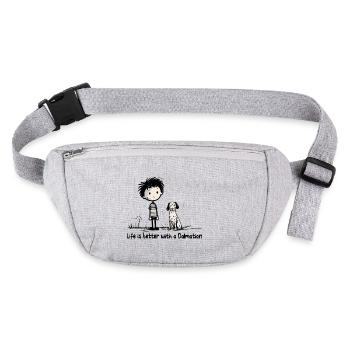 Lustiges Dalmatiner Design mit Spruch - Stanley/Stella recycelte Gürteltasche - Grau meliert - Vorne