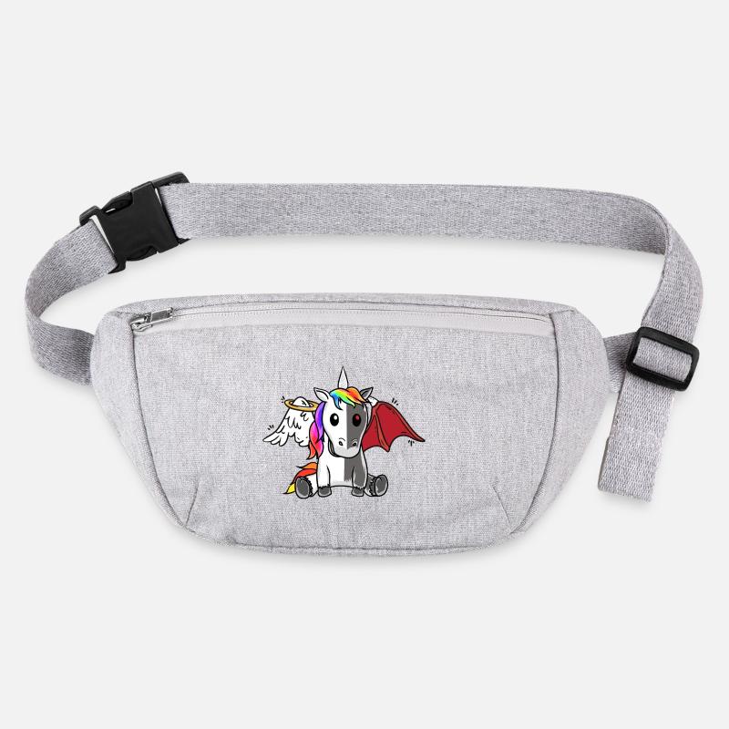 Unicorn Dark Demon Angel Devil Satanic Fable Stanley/Stella recycled Hip Bag 
