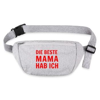 die Beste Mama hab ich - Stanley/Stella recycelte Gürteltasche - Grau meliert - Vorne