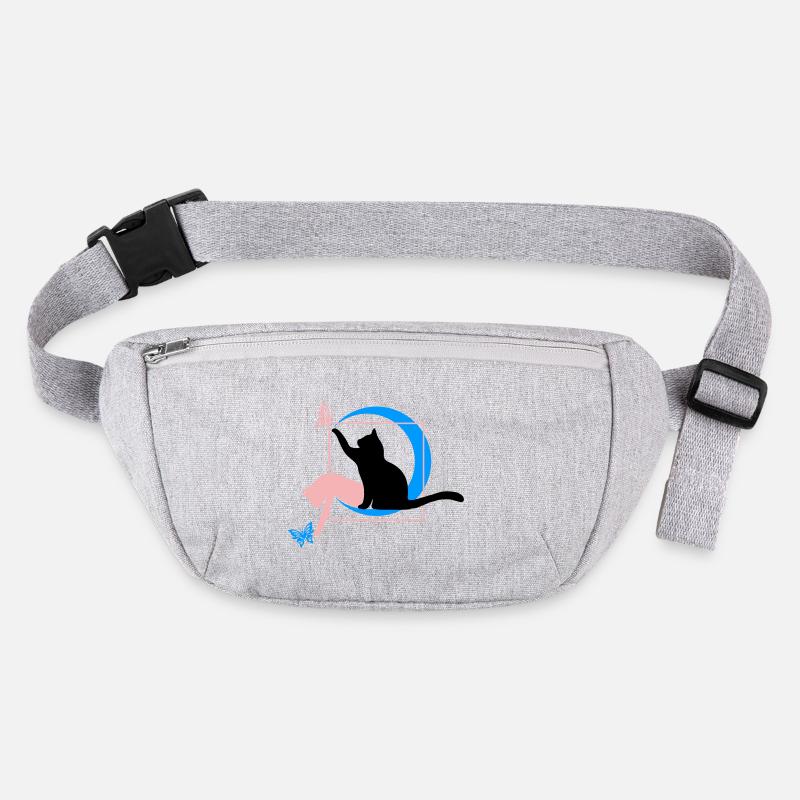 The cat Leonardo Da Vinci style in circle square Stanley/Stella recycled Hip Bag 