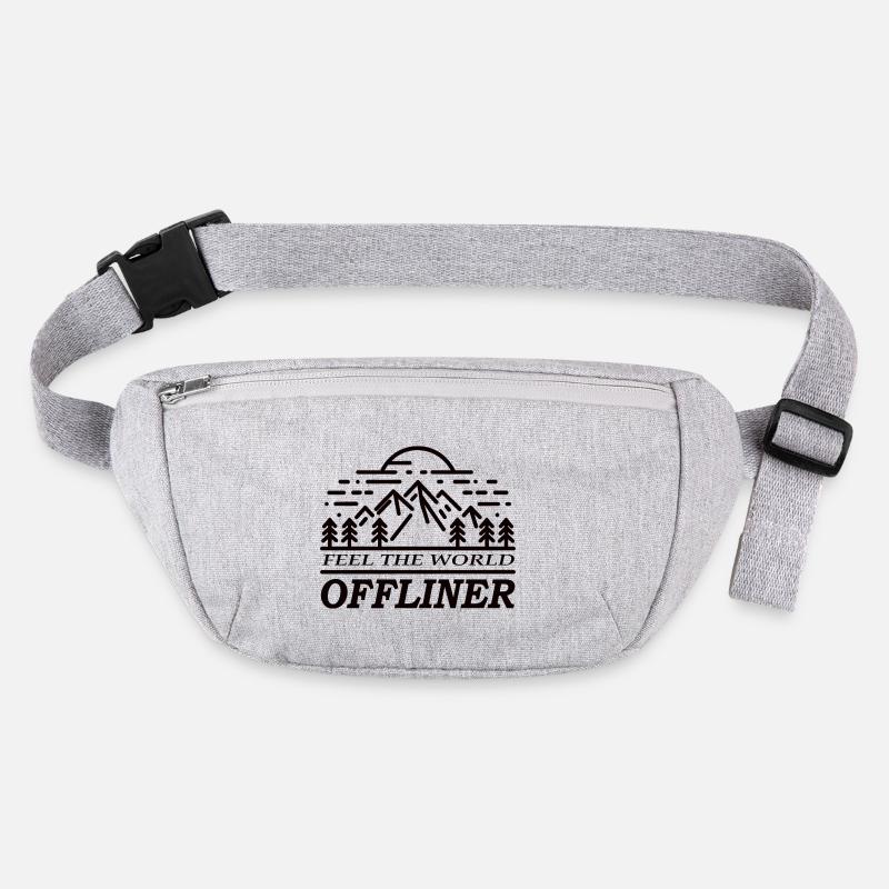 OFF Feel The World - Stanley/Stella recycled Hip Bag  - heather grey