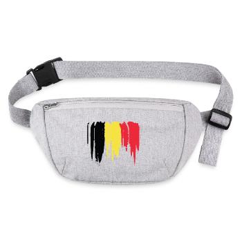 Vintage Flag Of Belgium. - Sac banane recyclé Stanley/Stella - gris chiné - Devant