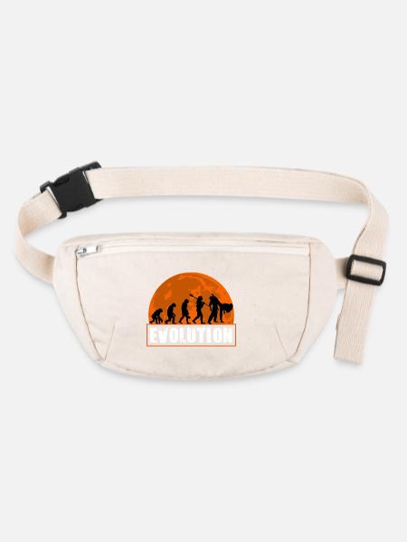 Judo-Evolution Kampfsportliebhaber Judo-Spieler - Stanley/Stella recycelte Gürteltasche - Naturweiß - Vorne