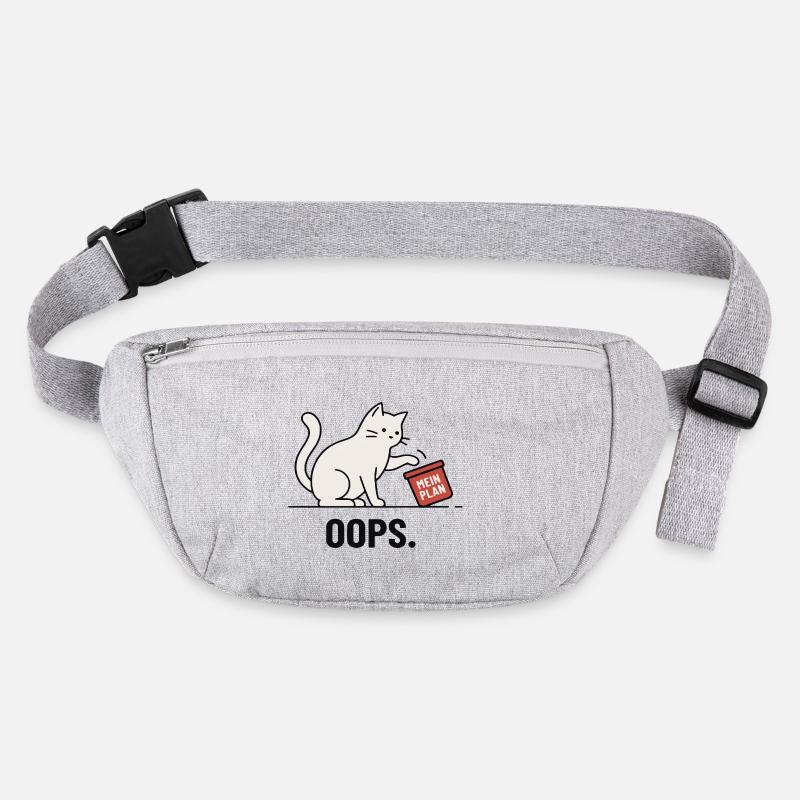 My plan... Oops – Funny Cat Stanley/Stella recycled Hip Bag 