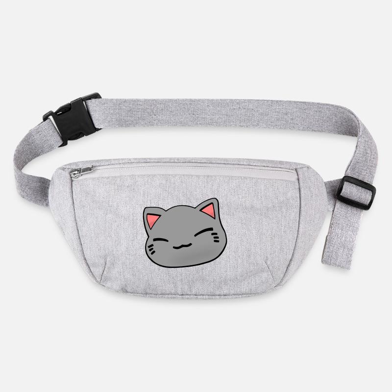 Nemuri Neko, sleeping cat, gray Stanley/Stella recycled Hip Bag 