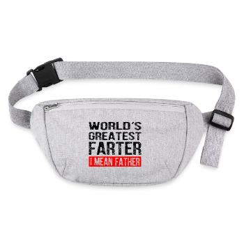 World's Greatest Farter I Mean Father - Stanley/Stella recycelte Gürteltasche - Grau meliert - Vorne