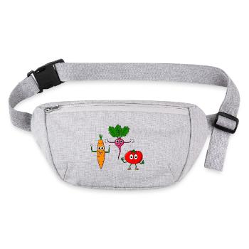 Vegetable course - three cool vegetables - Stanley/Stella recycled Hip Bag  - heather grey - Front
