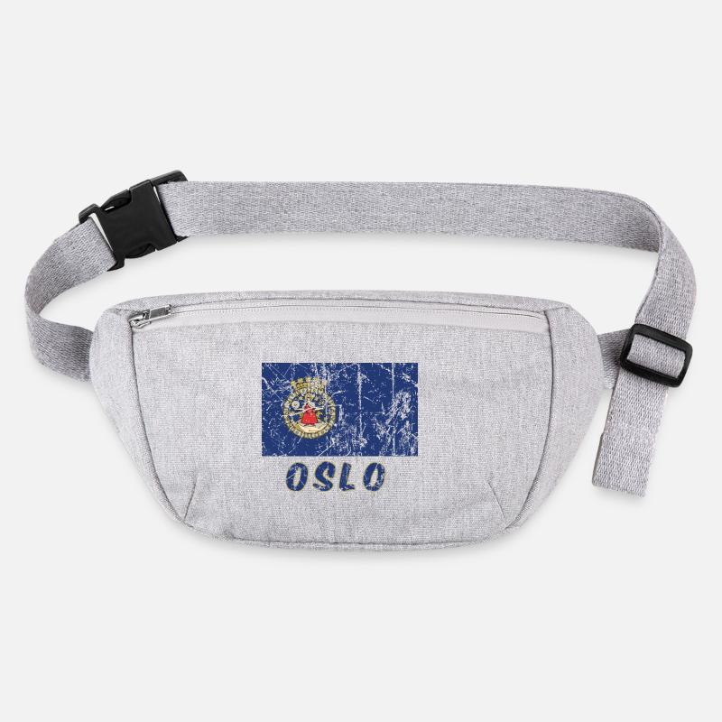 Effet vintage de drapeau Oslo Norvège Sac banane recyclé Stanley/Stella