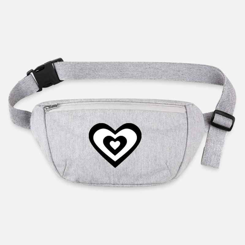 Pixel Heart Schwarzes Herz Geschenk Stanley/Stella recycelte Gürteltasche