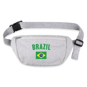 Brasilien Flagge - Stanley/Stella recycelte Gürteltasche - Grau meliert - Vorne