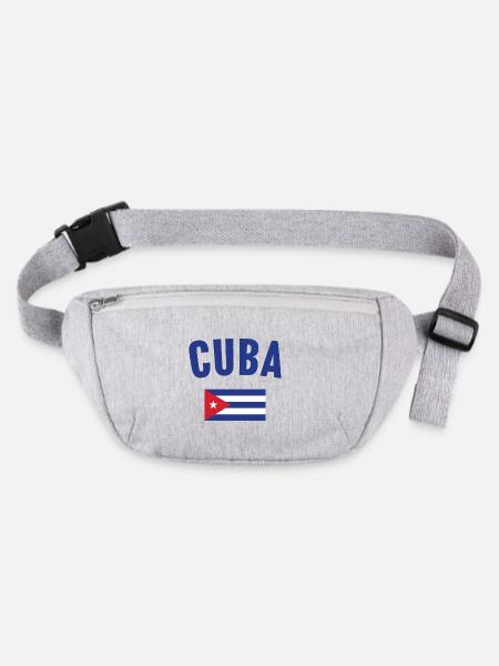 Drapeau de Cuba - Sac banane recyclé Stanley/Stella - gris chiné - Devant