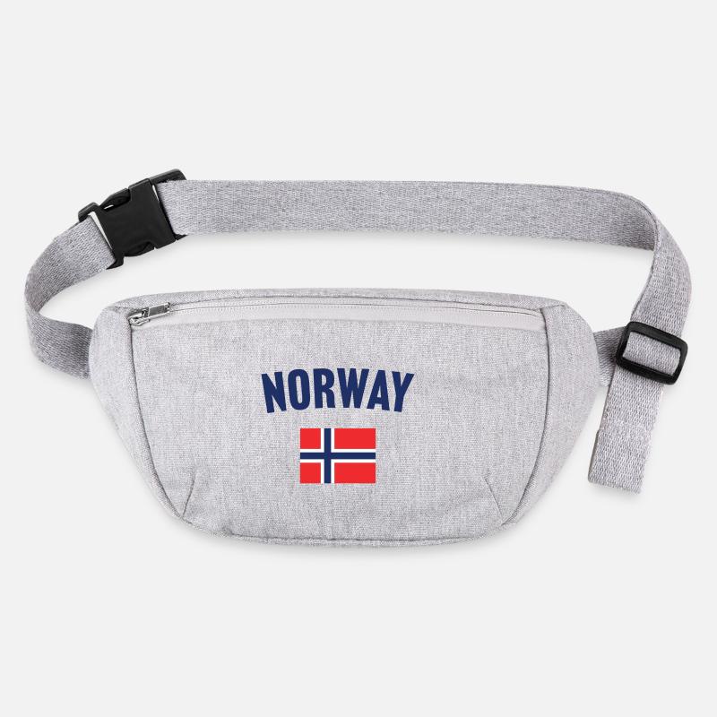 Norwegen Flagge - Stanley/Stella recycelte Gürteltasche - Grau meliert