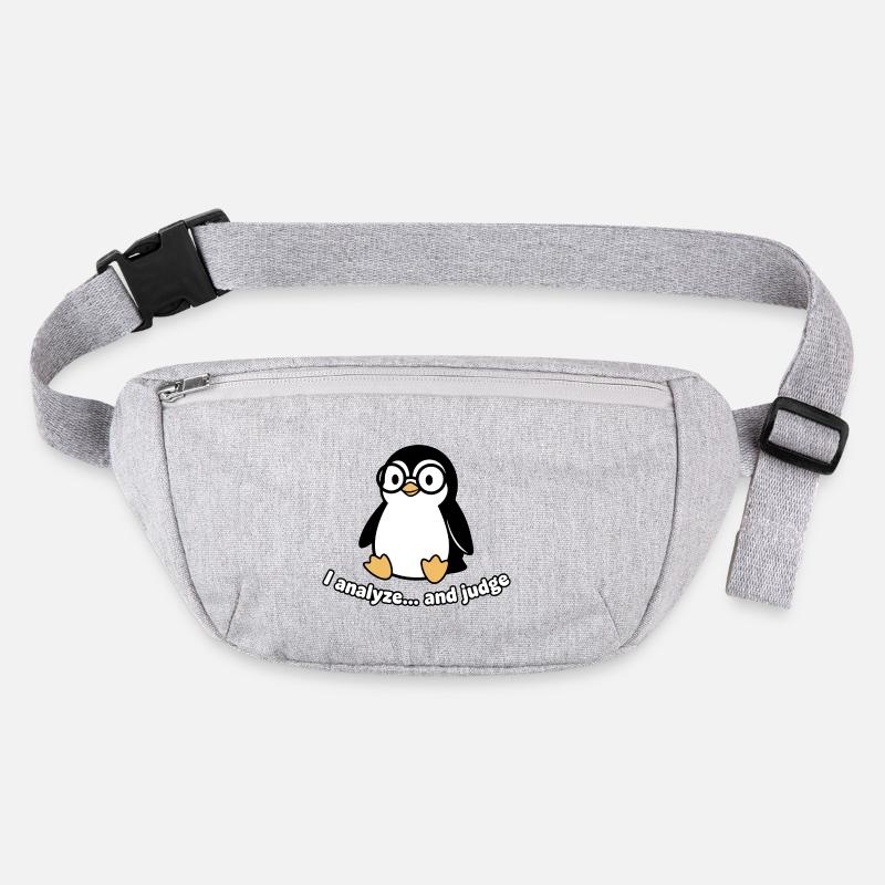 Penguin Thinker with Glasses Stanley/Stella recycled Hip Bag 
