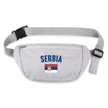 Drapeau de la Serbie - Sac banane recyclé Stanley/Stella - gris chiné - Devant