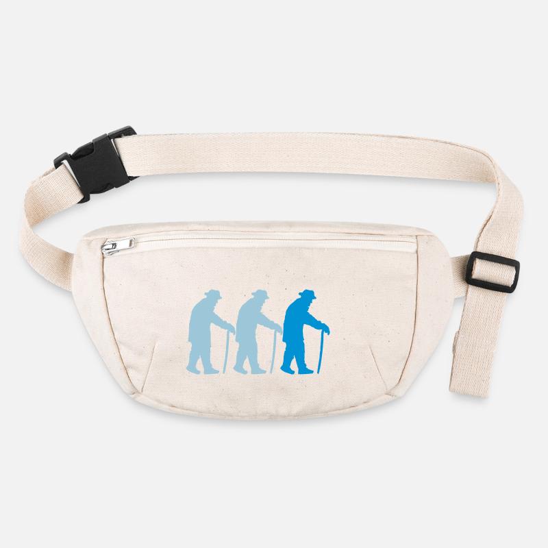 Three Grandpas Retired Age Men Team Silhouette Stanley/Stella recycled Hip Bag 