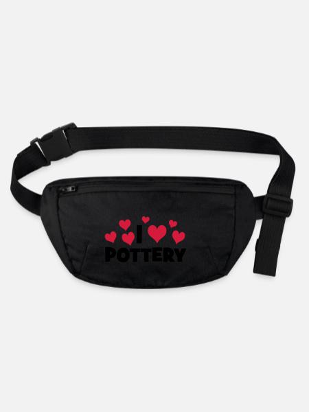 POTTERY - Stanley/Stella recycled Hip Bag  - black - Front