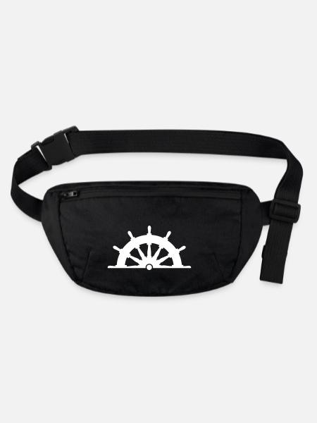 Steering wheel 1c - Stanley/Stella recycled Hip Bag  - black - Front