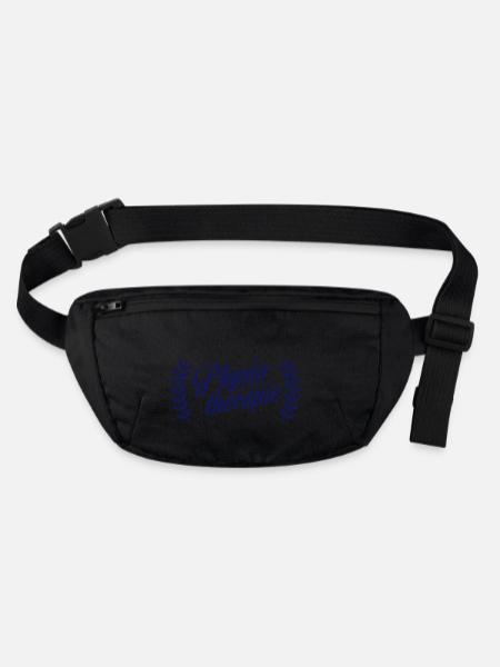 physiotherapie highschool tshirt - Stanley/Stella recycelte Gürteltasche - Schwarz - Vorne