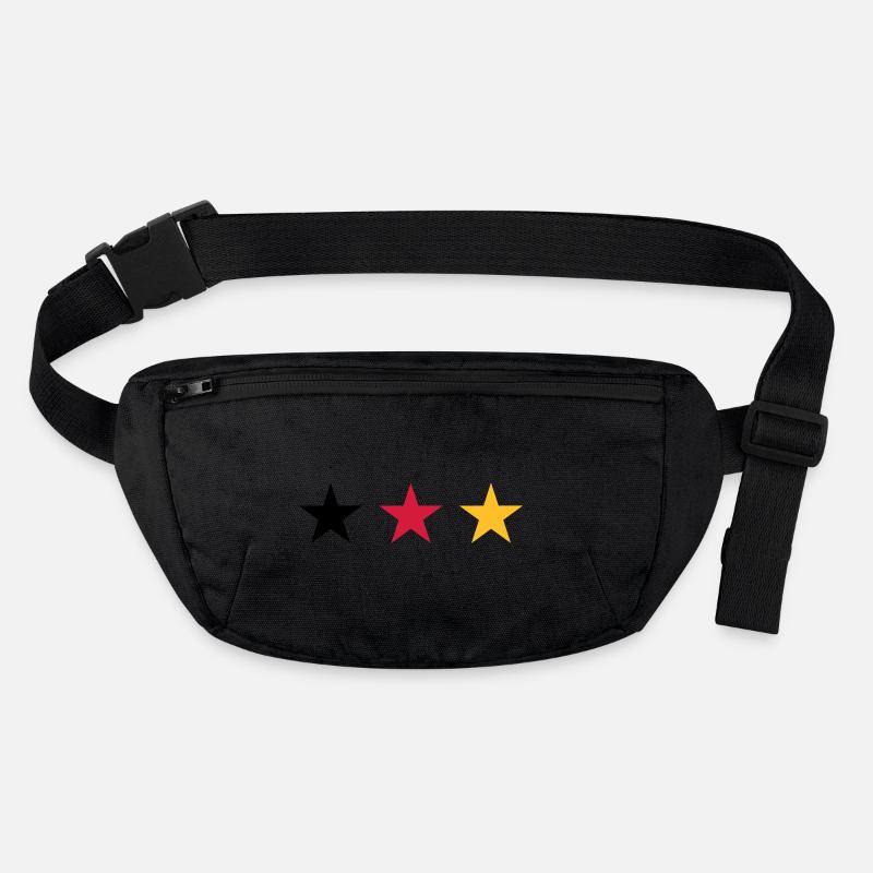 Deutschland Drei Sterne in Schwarz Rot Gold Stanley/Stella recycelte Gürteltasche
