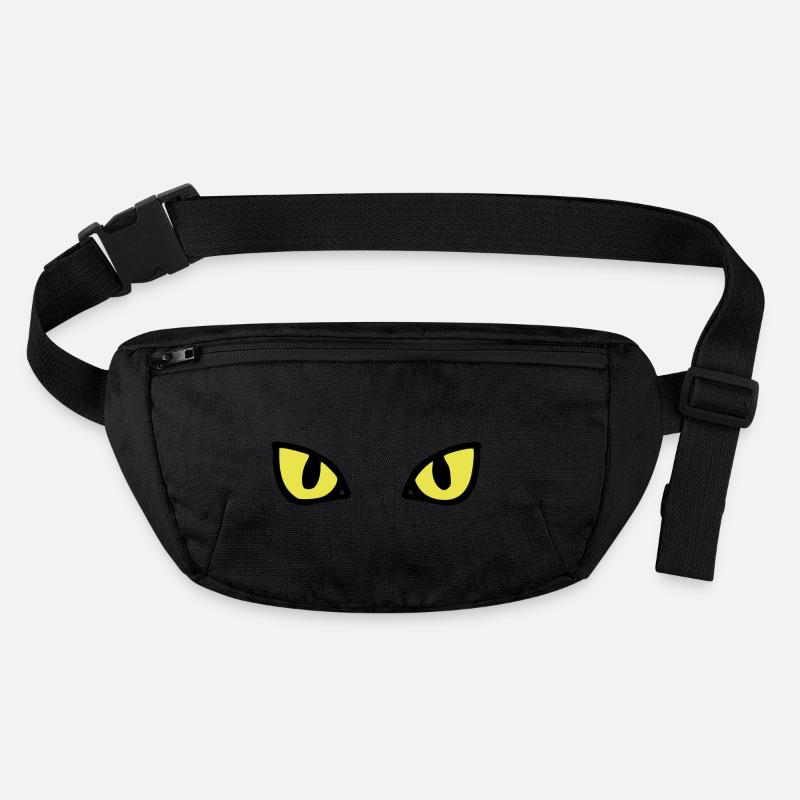Cat's eyes - Stanley/Stella recycelte Gürteltasche - Schwarz