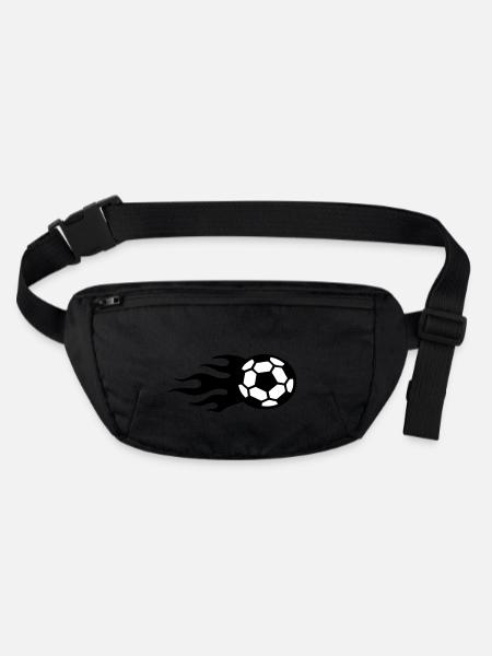 flamme soccer ball - Stanley/Stella recycled Hip Bag  - black - Front