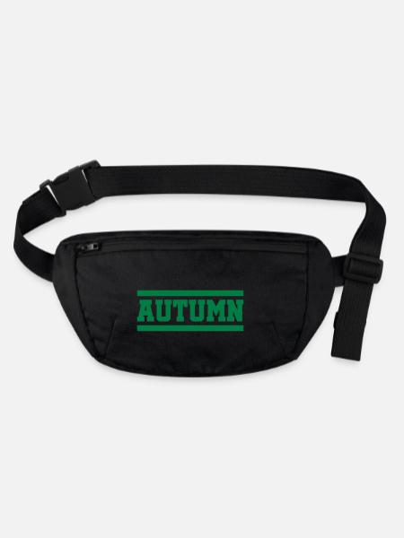 Automne - Sac banane recyclé Stanley/Stella - noir - Devant